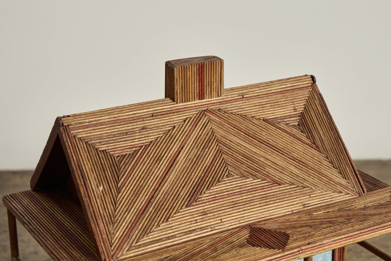 Folk Art Cabin Bank