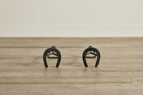 Pair of Horseshoe Andirons
