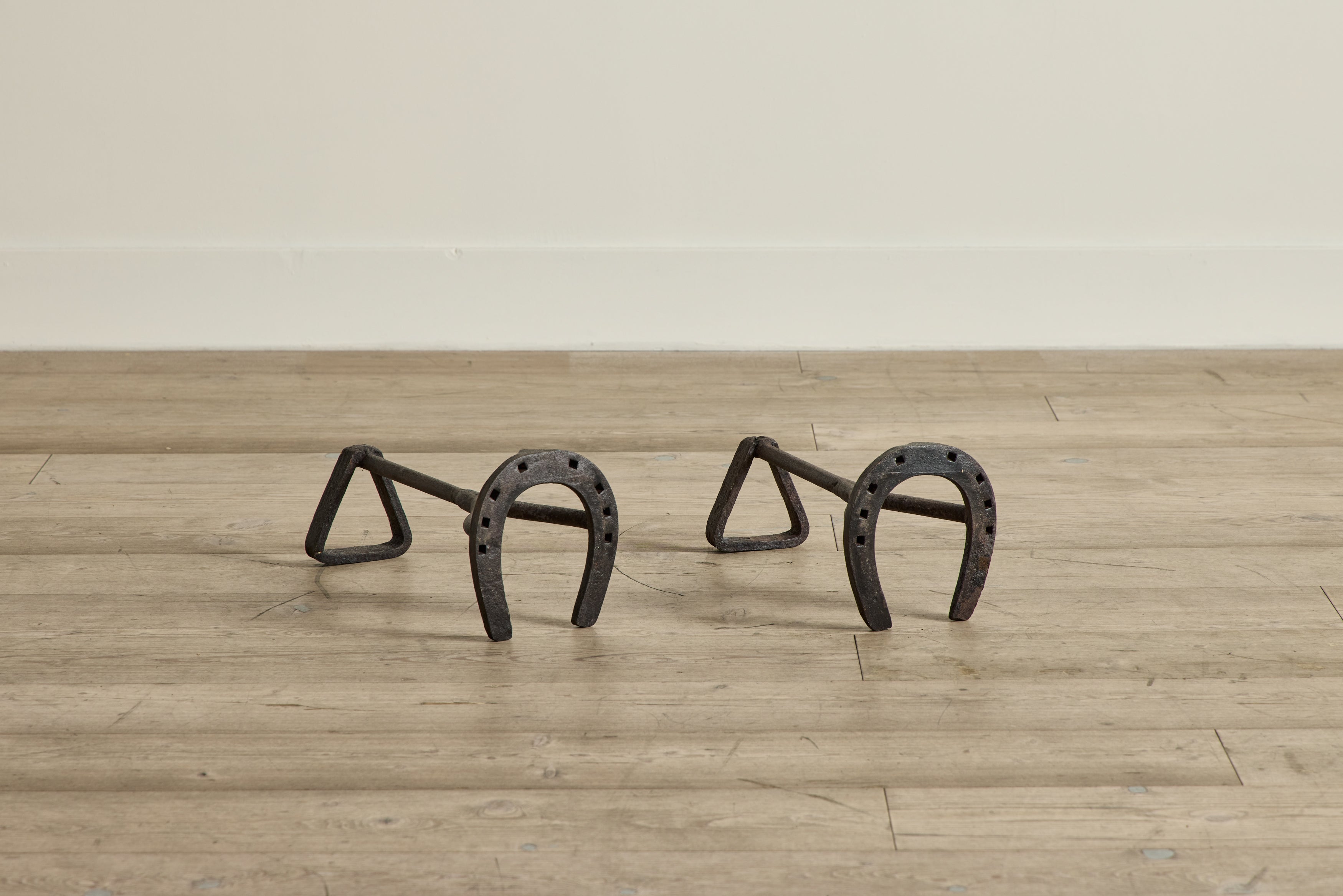 Pair of Horseshoe Andirons
