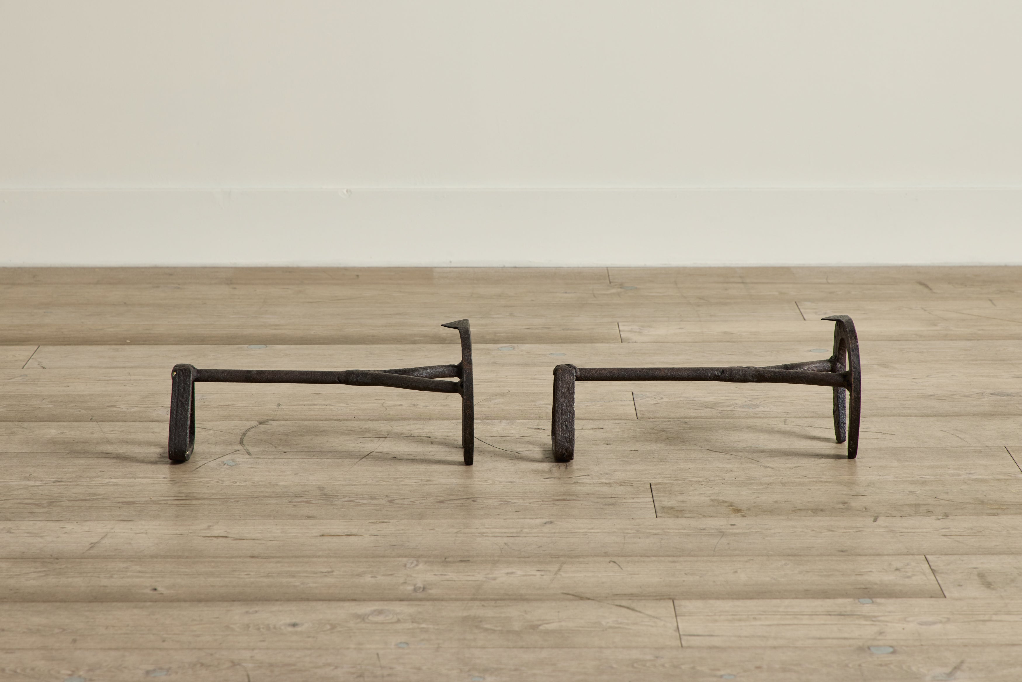 Pair of Horseshoe Andirons