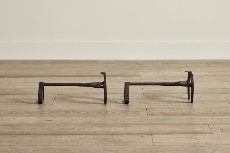 Pair of Horseshoe Andirons