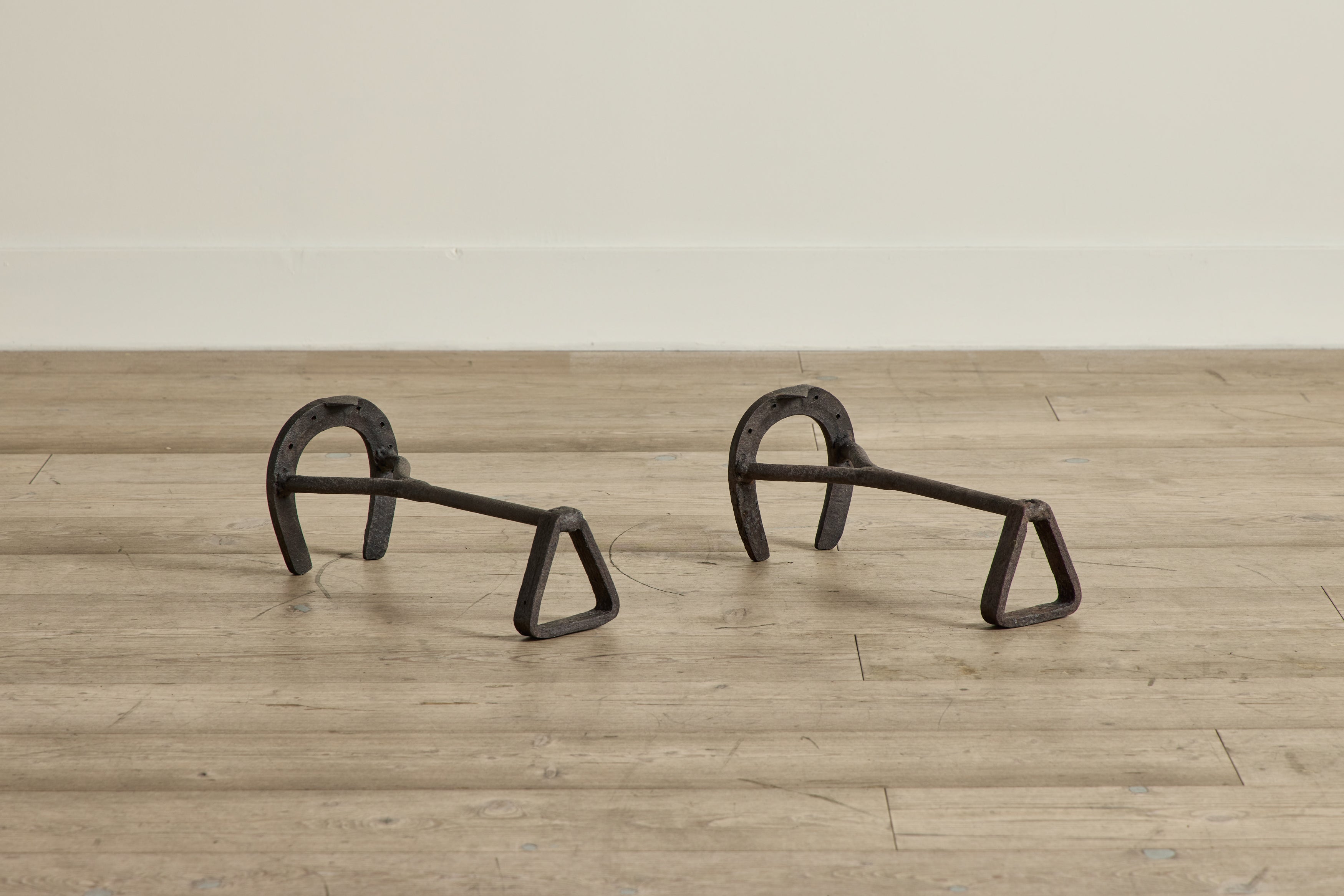 Pair of Horseshoe Andirons