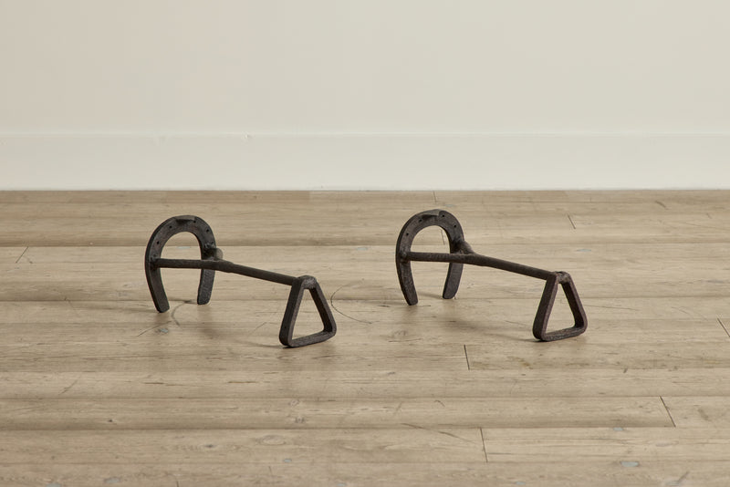 Pair of Horseshoe Andirons