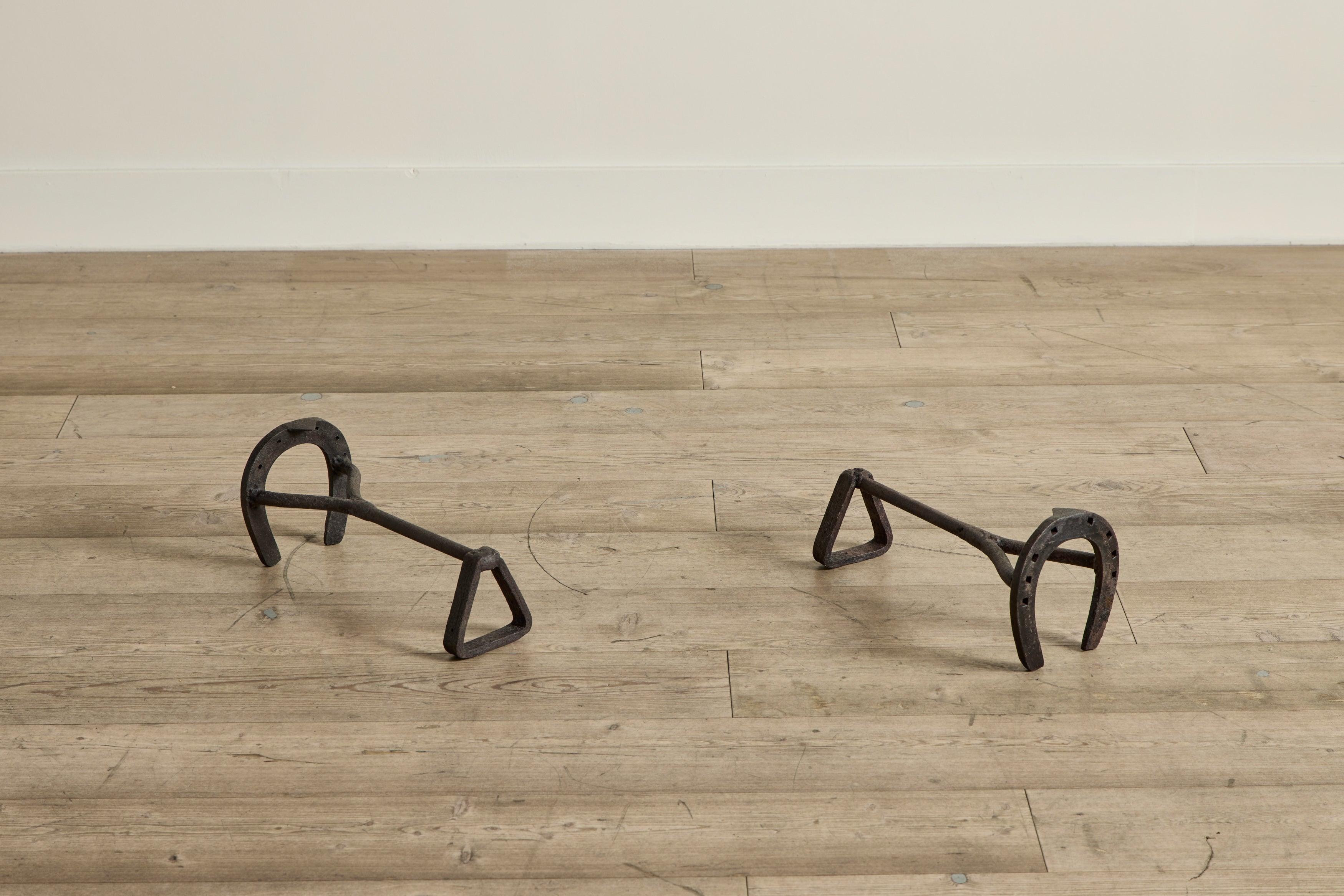 Pair of Horseshoe Andirons