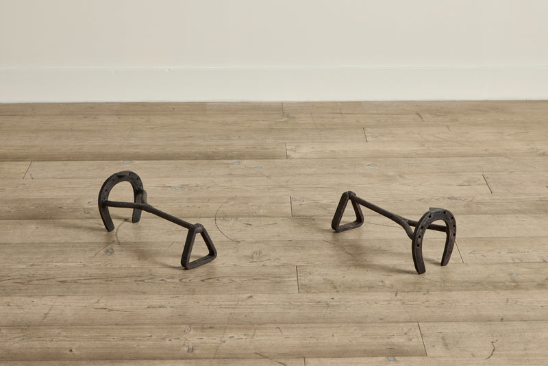 Pair of Horseshoe Andirons