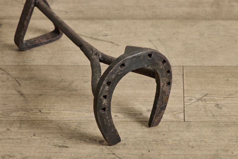 Pair of Horseshoe Andirons