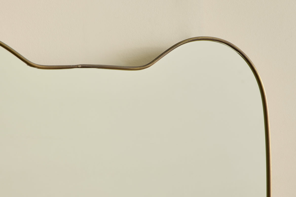 Italian Brass Shield Mirror No. 1