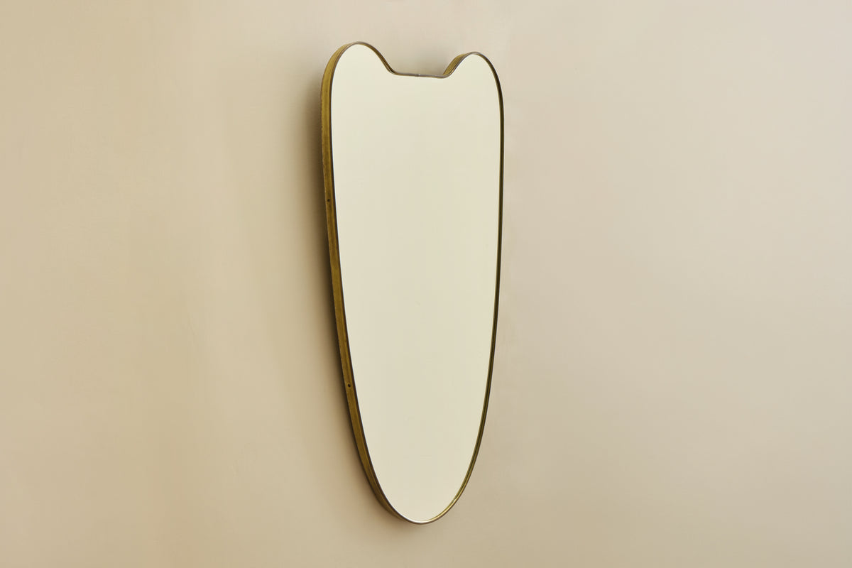 Italian Brass Shield Mirror No. 2