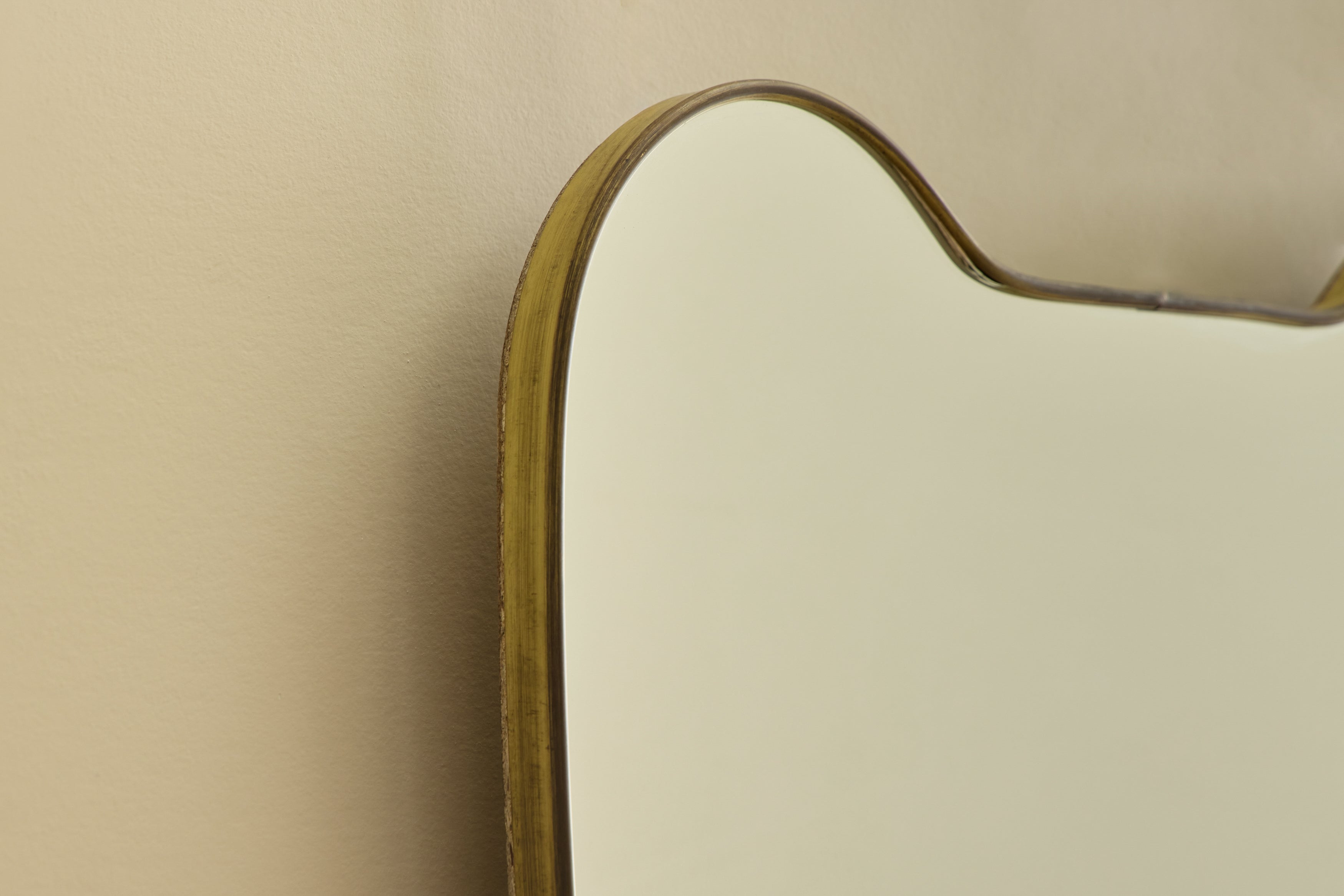 Italian Brass Shield Mirror No. 2