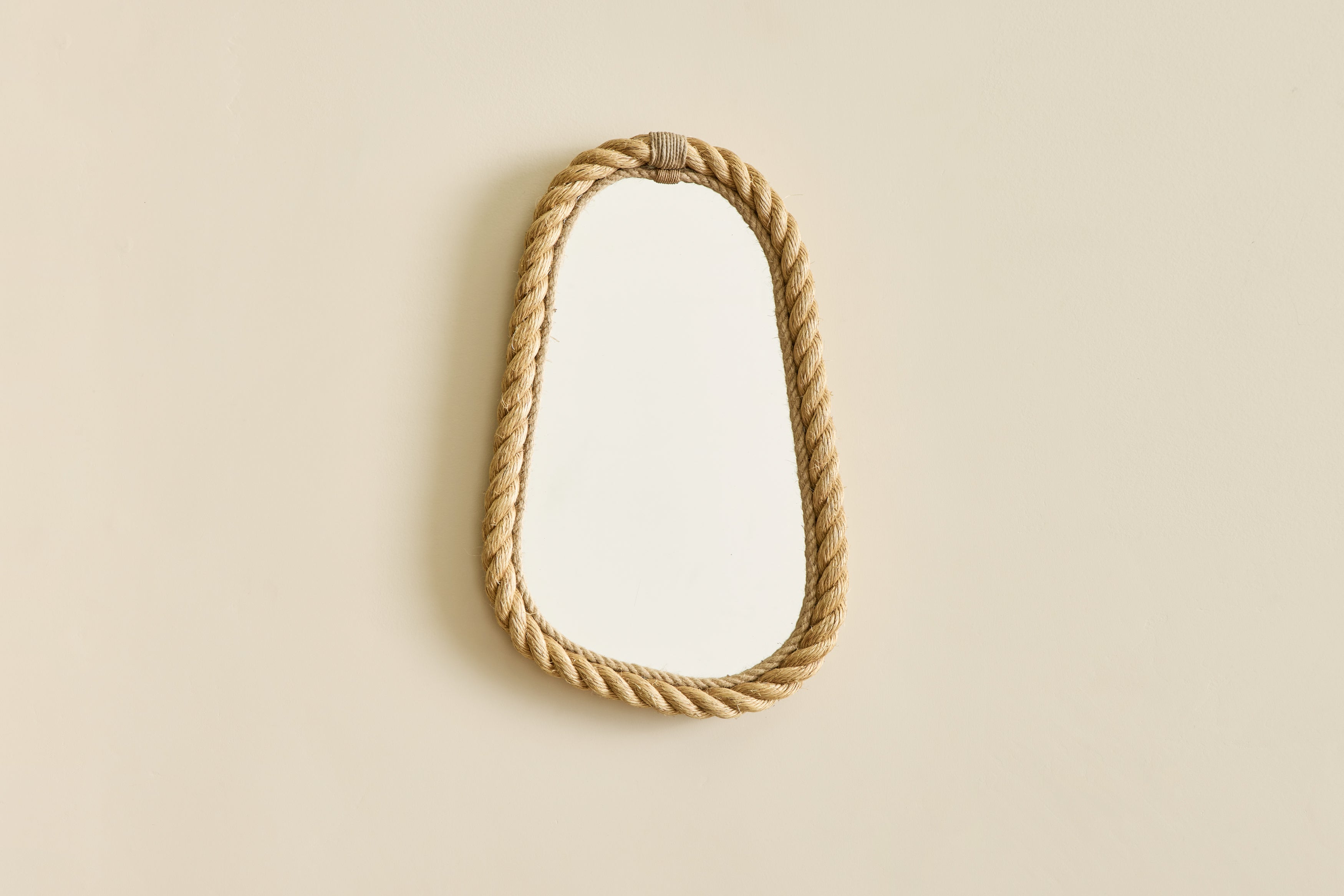 VTG AUDOUX MINET OVAL ROPE MIRROR