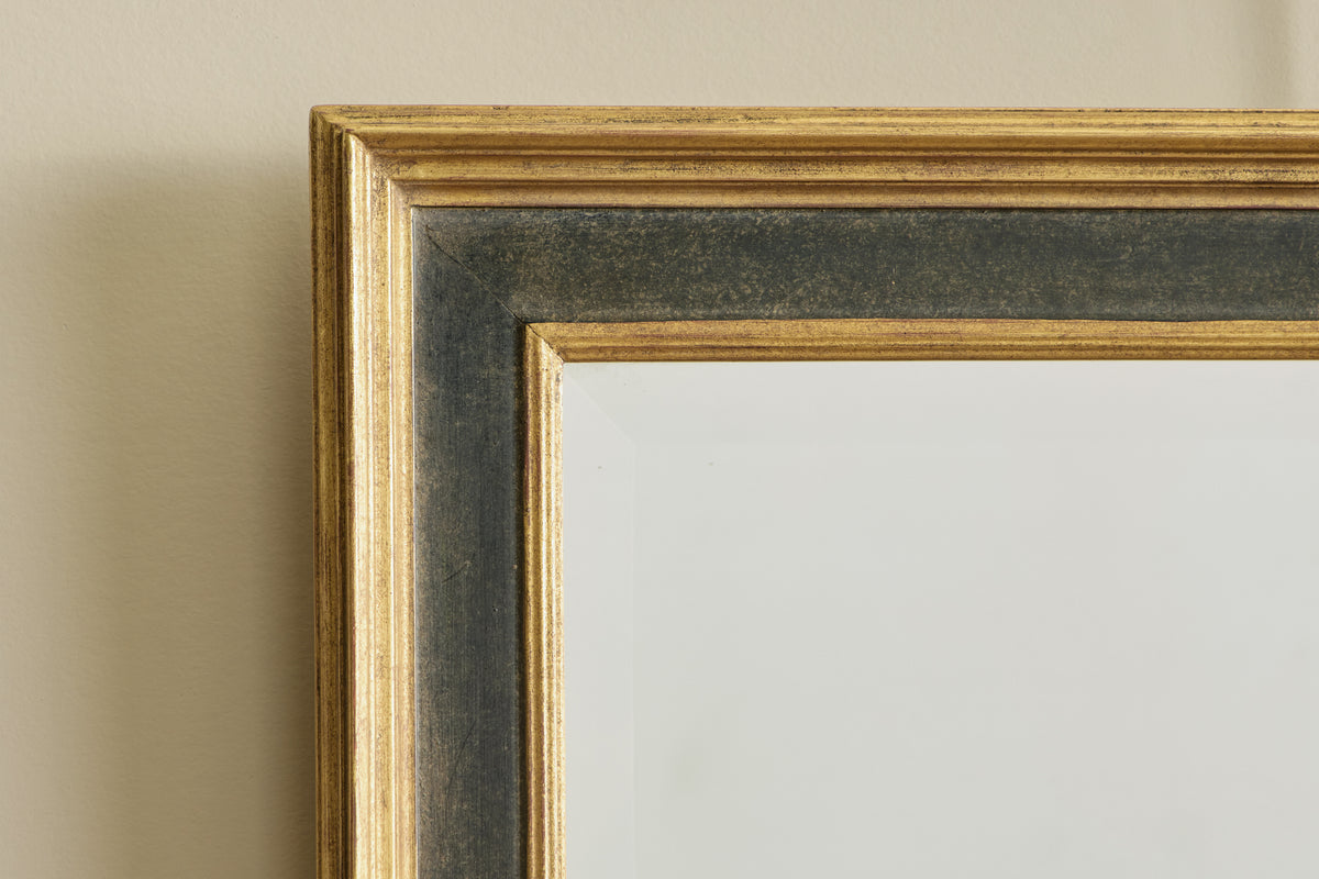 Ebonized & Gilt Wood Mirror