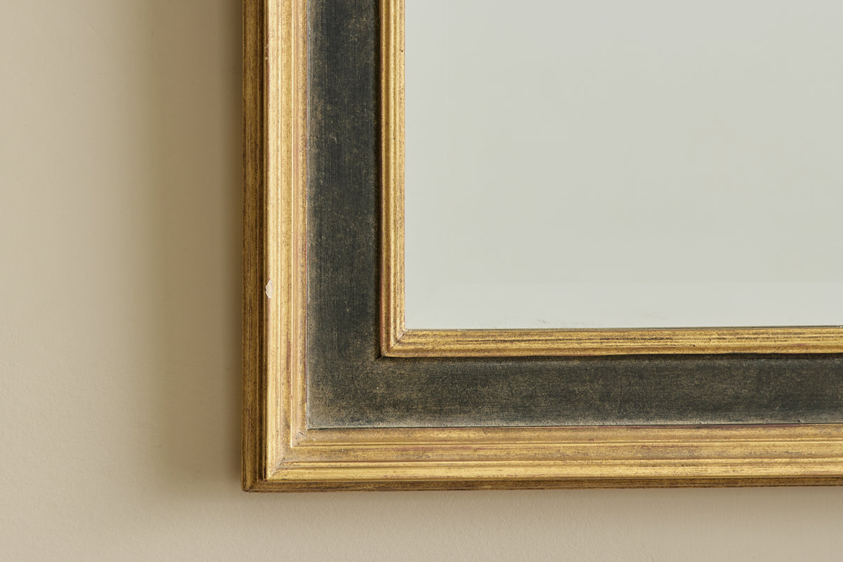 Ebonized & Gilt Wood Mirror