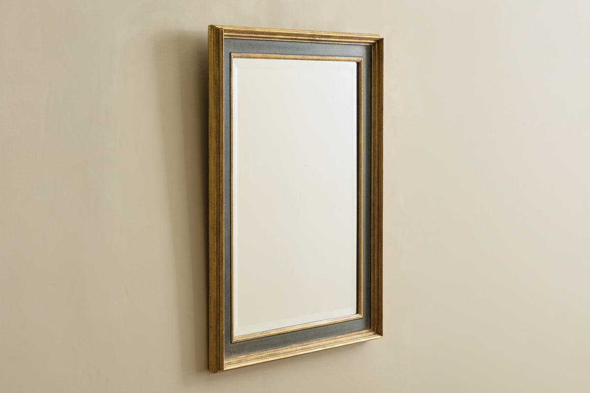 Ebonized & Gilt Wood Mirror