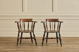 Pair of Elm Wood Side Chairs