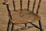 Pair of Elm Wood Side Chairs