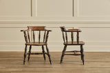 Pair of Elm Wood Side Chairs