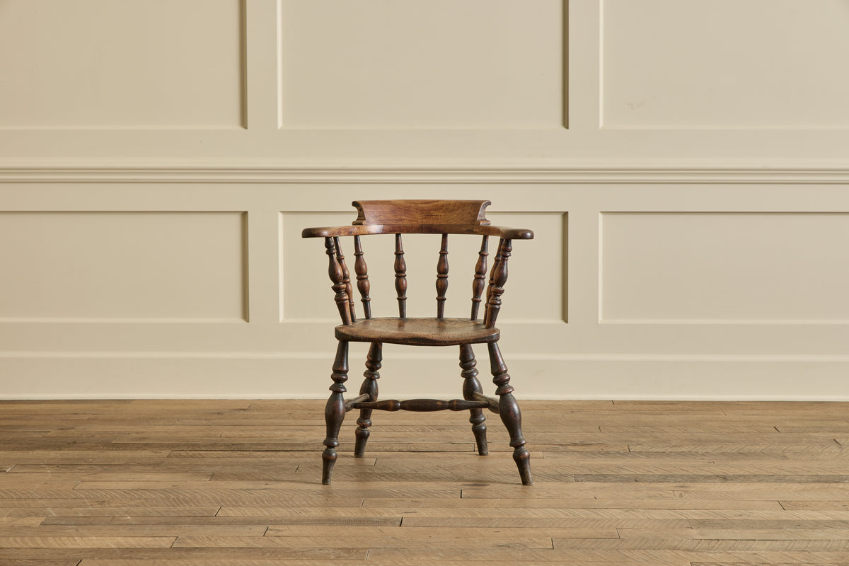 Pair of Elm Wood Side Chairs