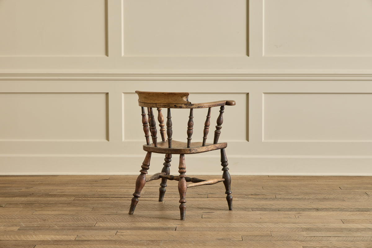 Pair of Elm Wood Side Chairs