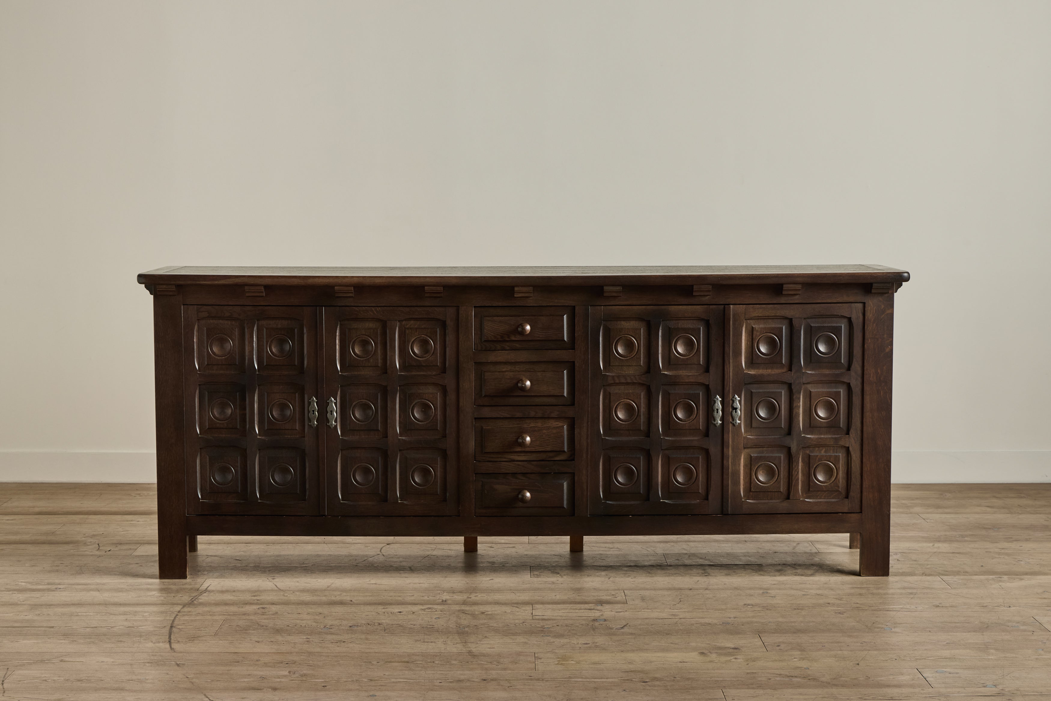 Geometric Carved Sideboard