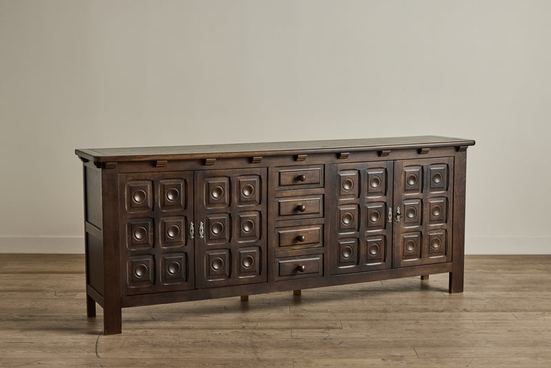 Geometric Carved Sideboard