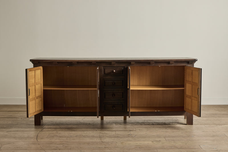 Geometric Carved Sideboard