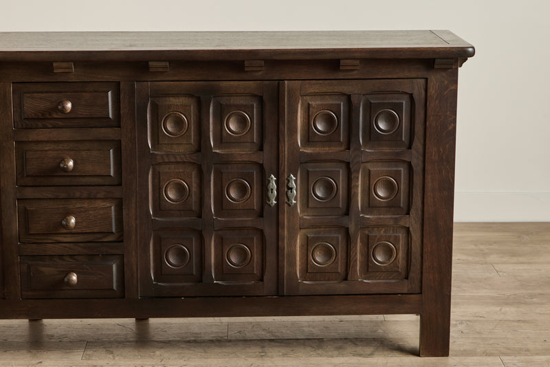 Geometric Carved Sideboard