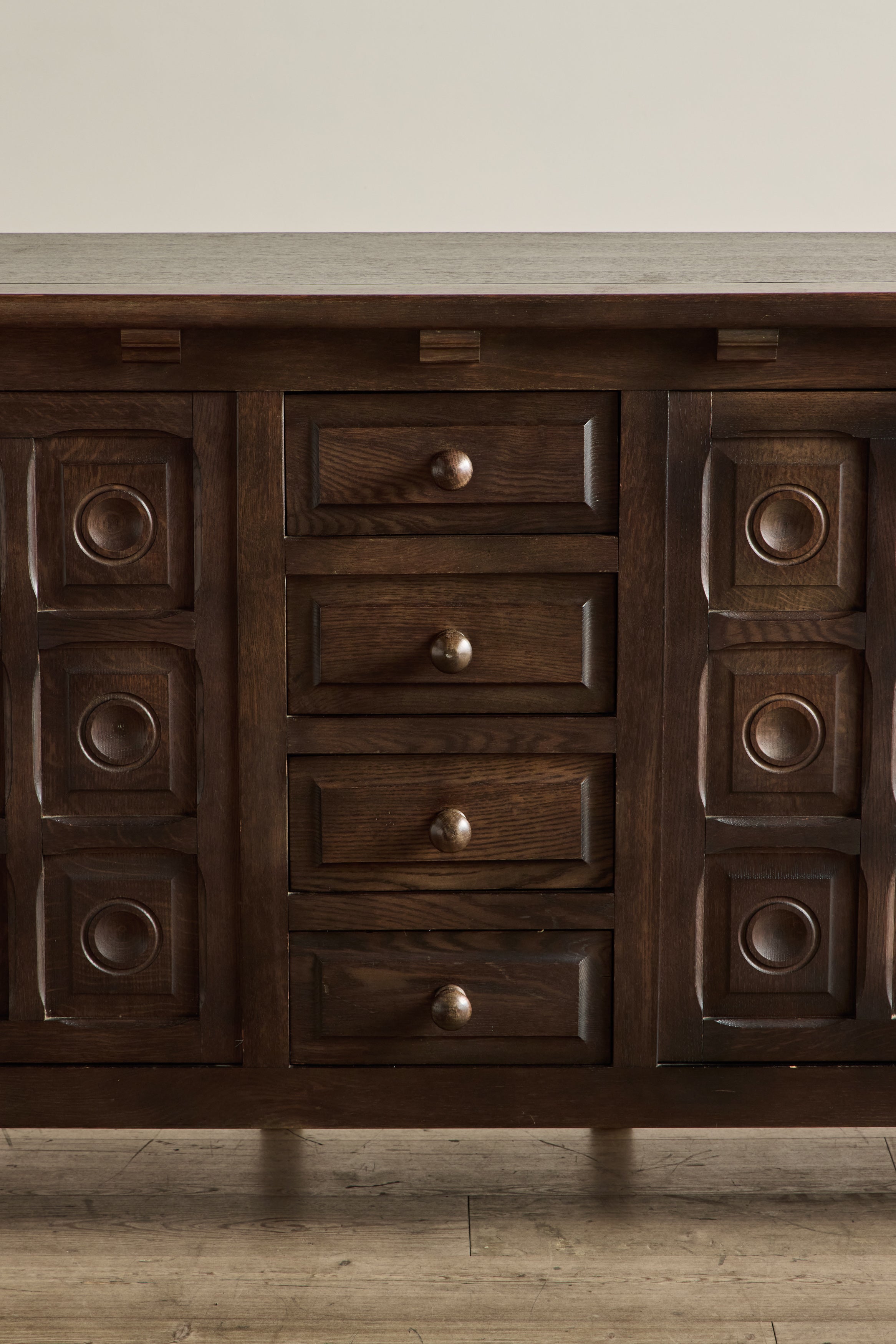 Geometric Carved Sideboard