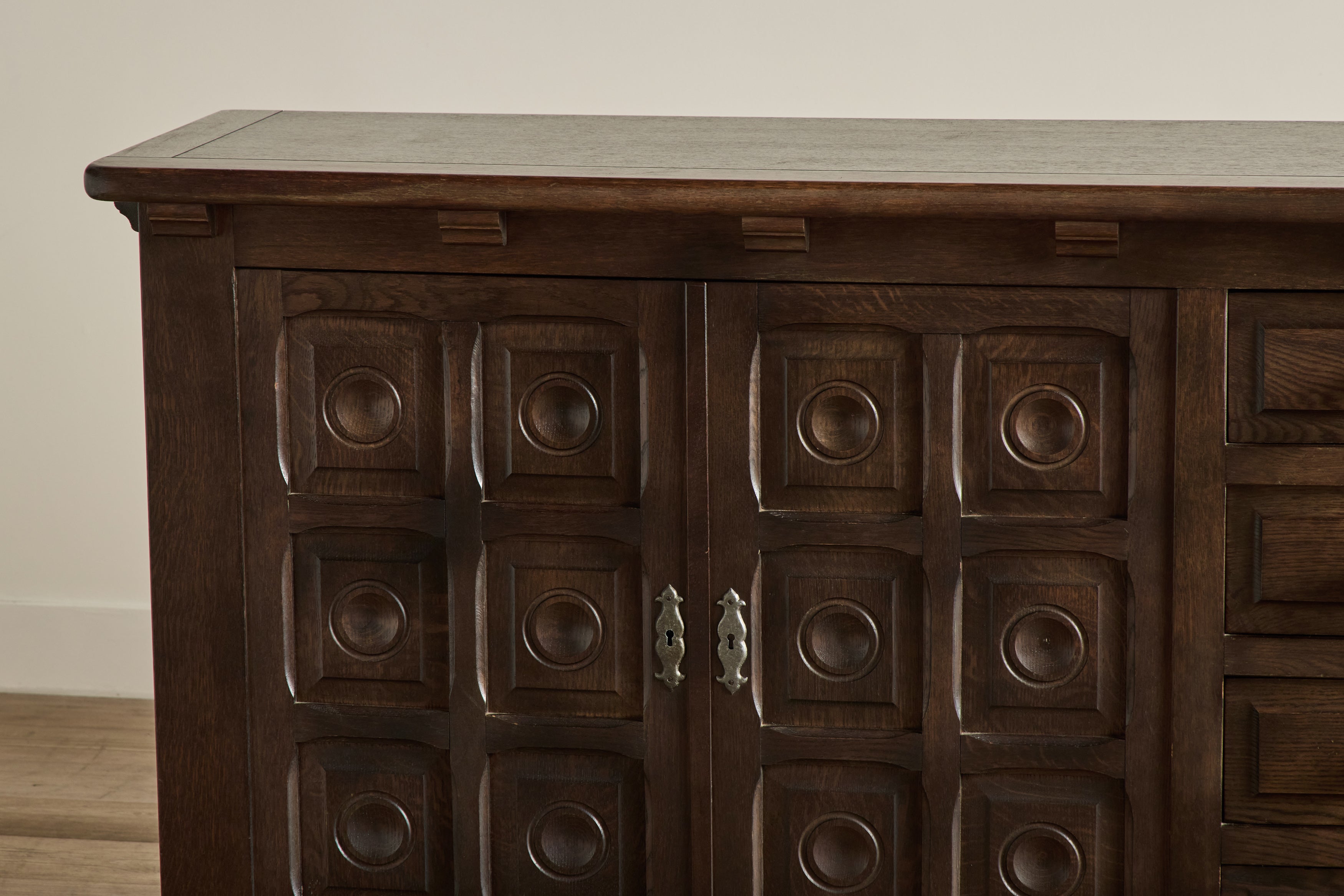 Geometric Carved Sideboard
