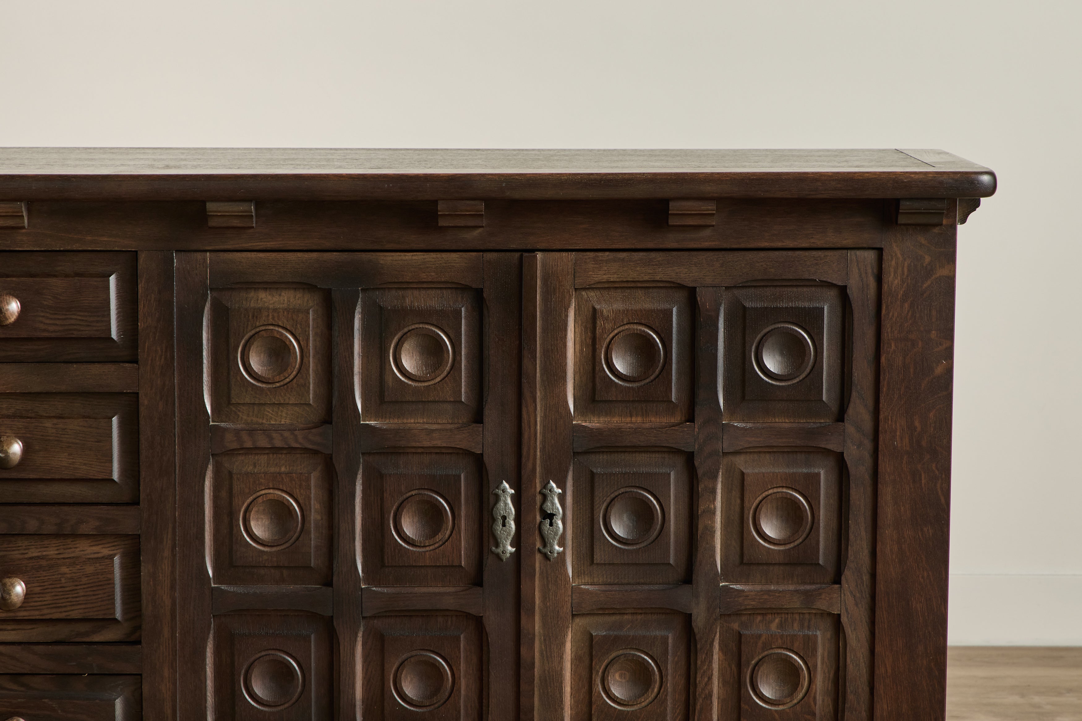 Geometric Carved Sideboard
