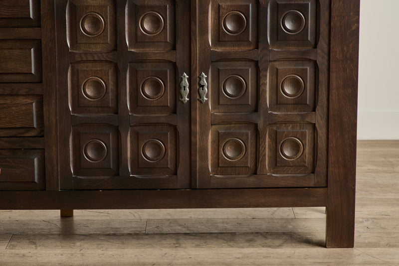 Geometric Carved Sideboard