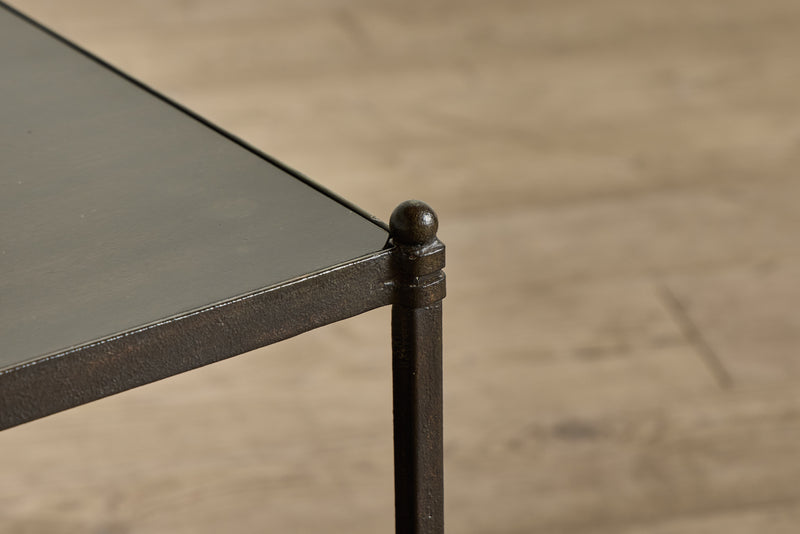 Pair of Iron & Wood Side Tables