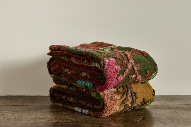 Italian Wool Throw in Mustard