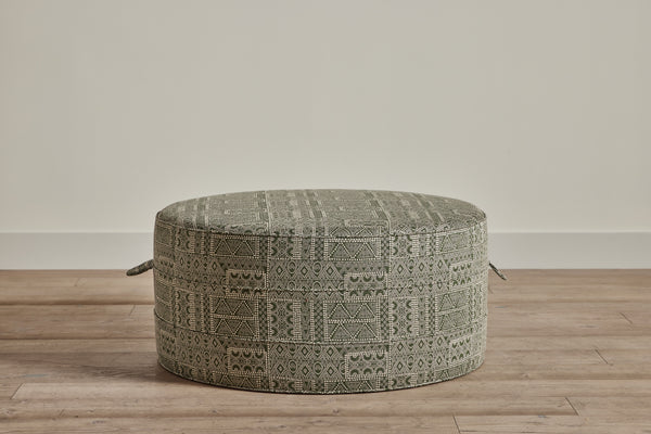 Nickey Kehoe 36" Round Hassock - In Stock