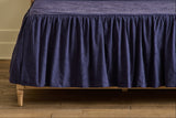 Hazel Ruffled Coverlet in Indigo