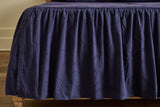 Hazel Ruffled Coverlet in Indigo