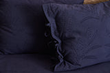 Hazel Ruffled Shams in Indigo