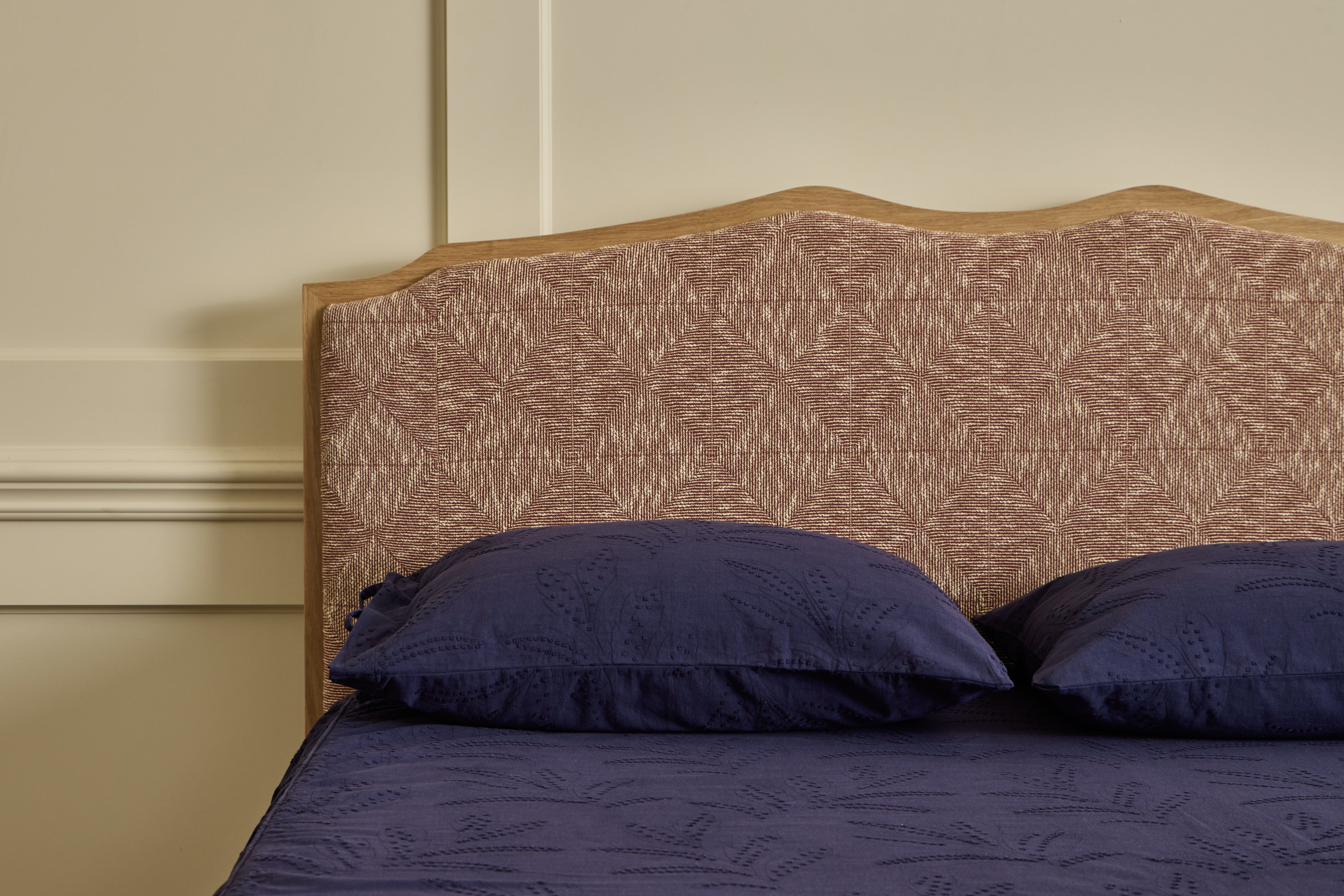 Hazel Ruffled Shams in Indigo