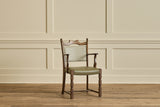Set of 6 Dark Oak & Leather Chairs