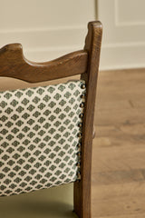 Set of 6 Dark Oak & Leather Chairs