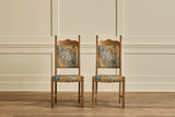 Pair of Carved Oak Side Chairs