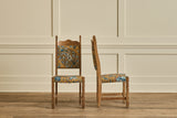 Pair of Carved Oak Side Chairs