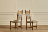 Pair of Carved Oak Side Chairs