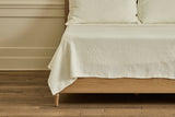Hudson Ribbed Coverlet in Cream