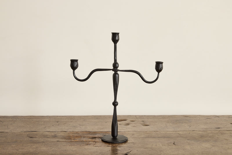 Nickey Kehoe Forged Iron Candelabra