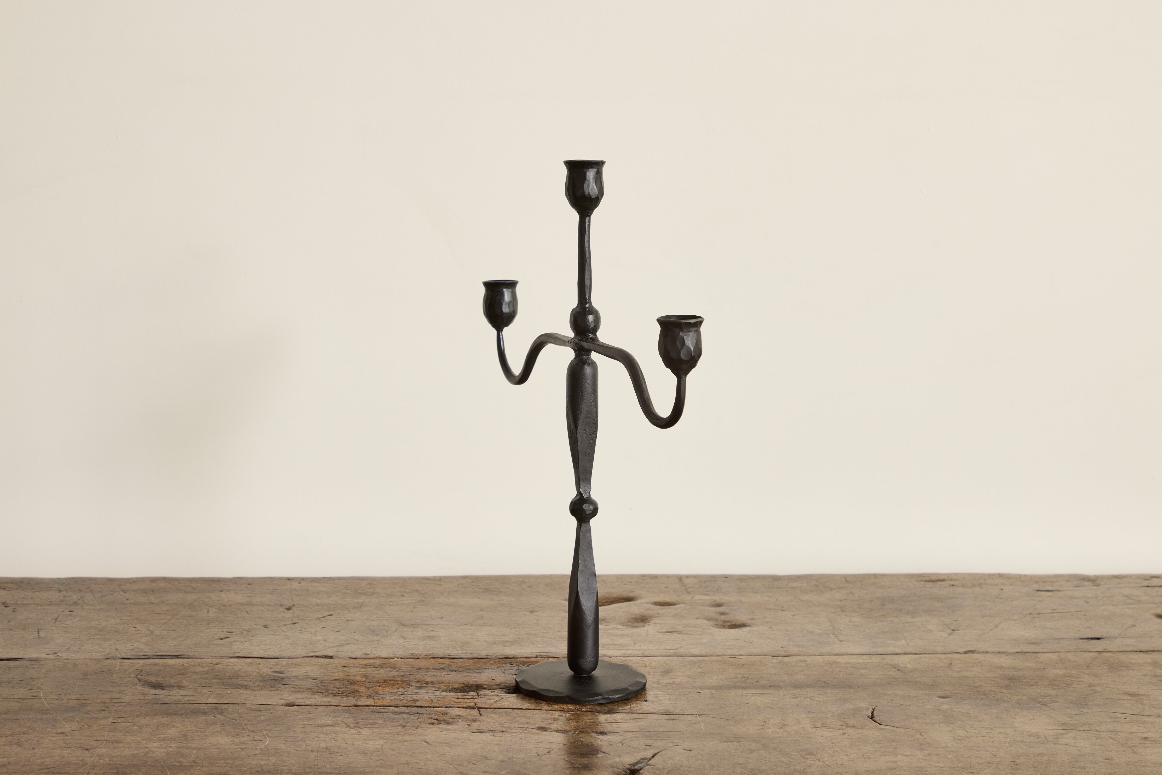 Nickey Kehoe Forged Iron Candelabra