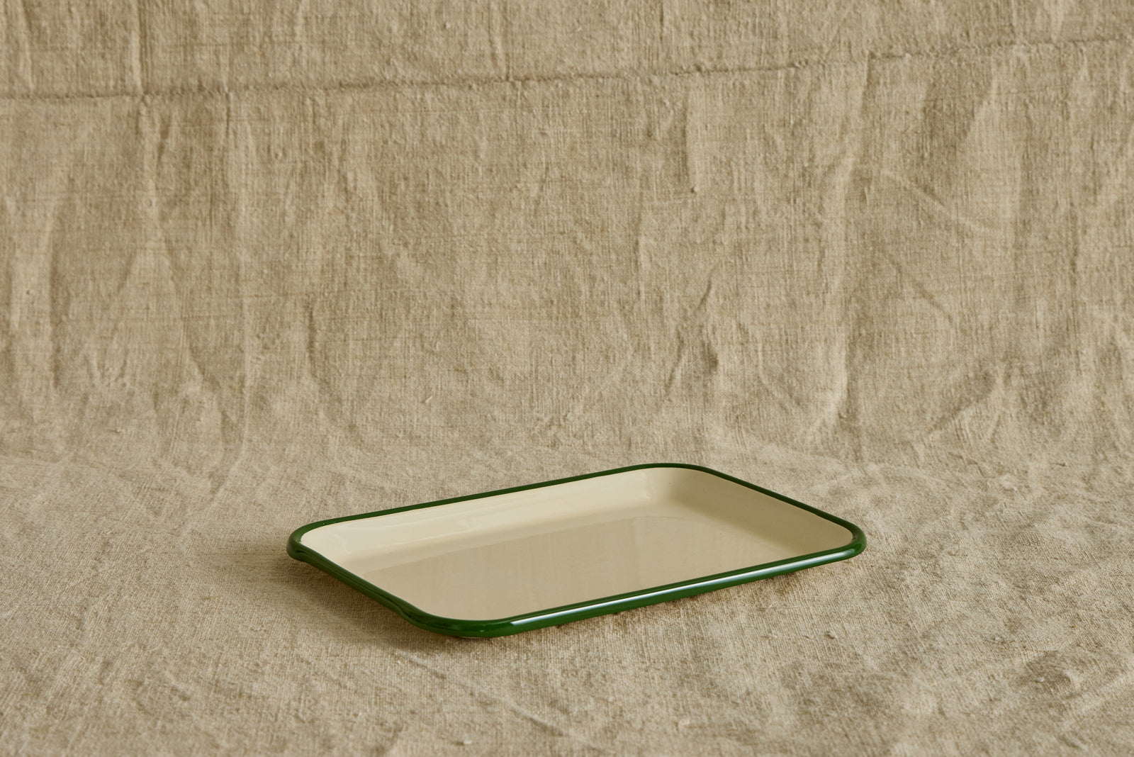 Enamelware Tray in Green & Ivory – Nickey Kehoe