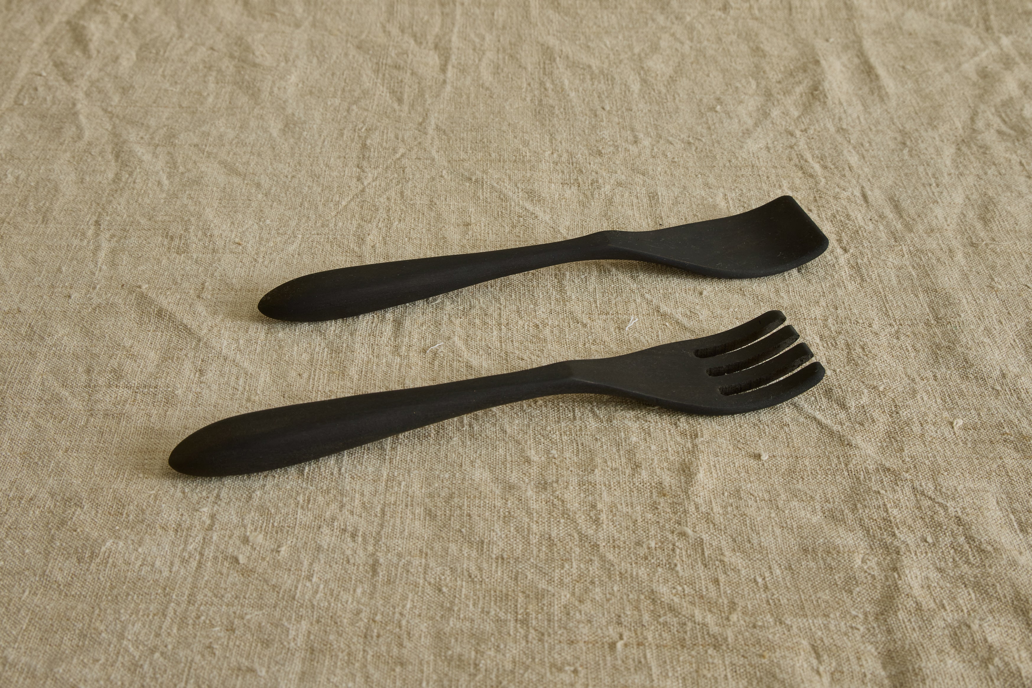 Ebonized Cherry Wood Utensil Set
