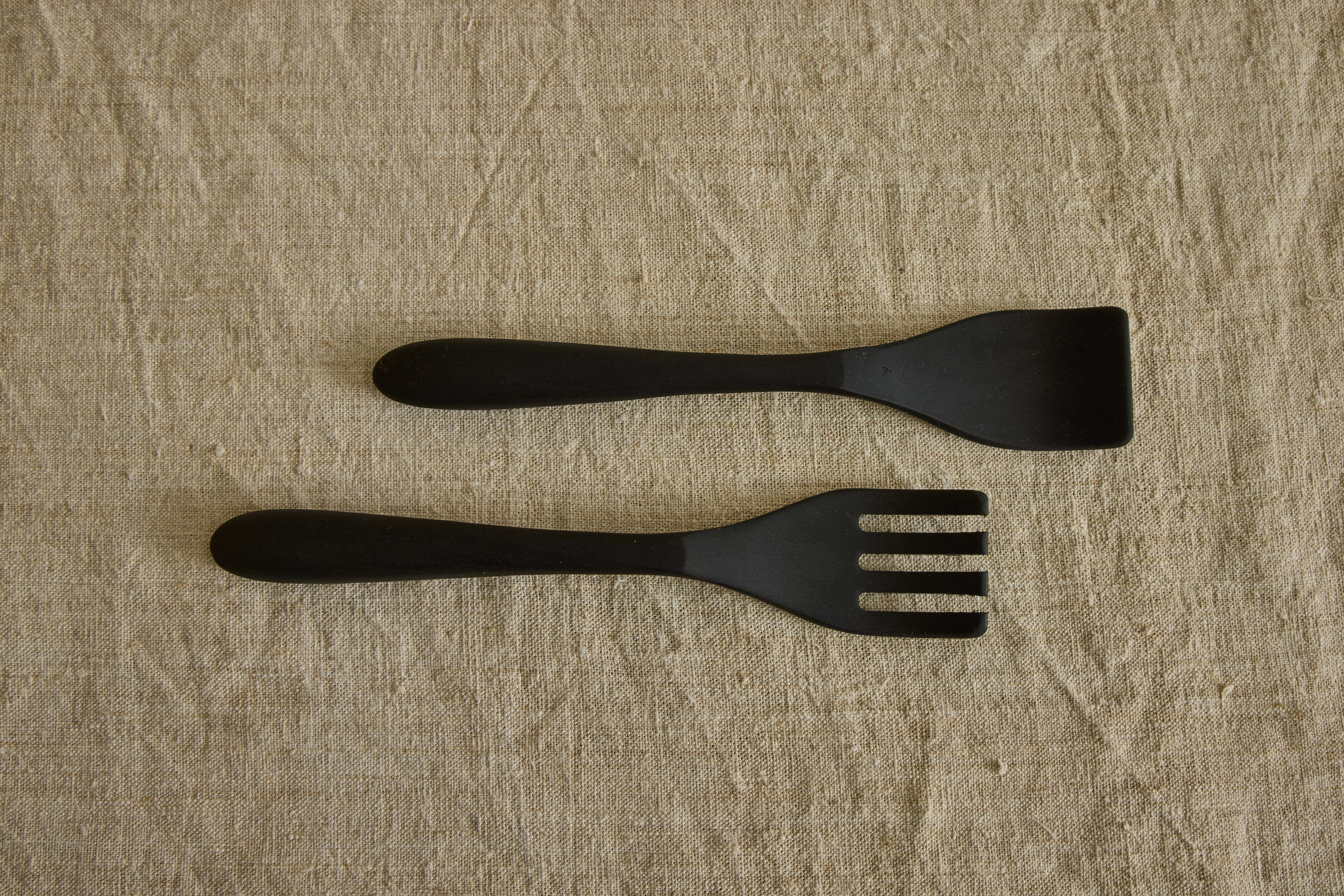 Ebonized Cherry Wood Utensil Set