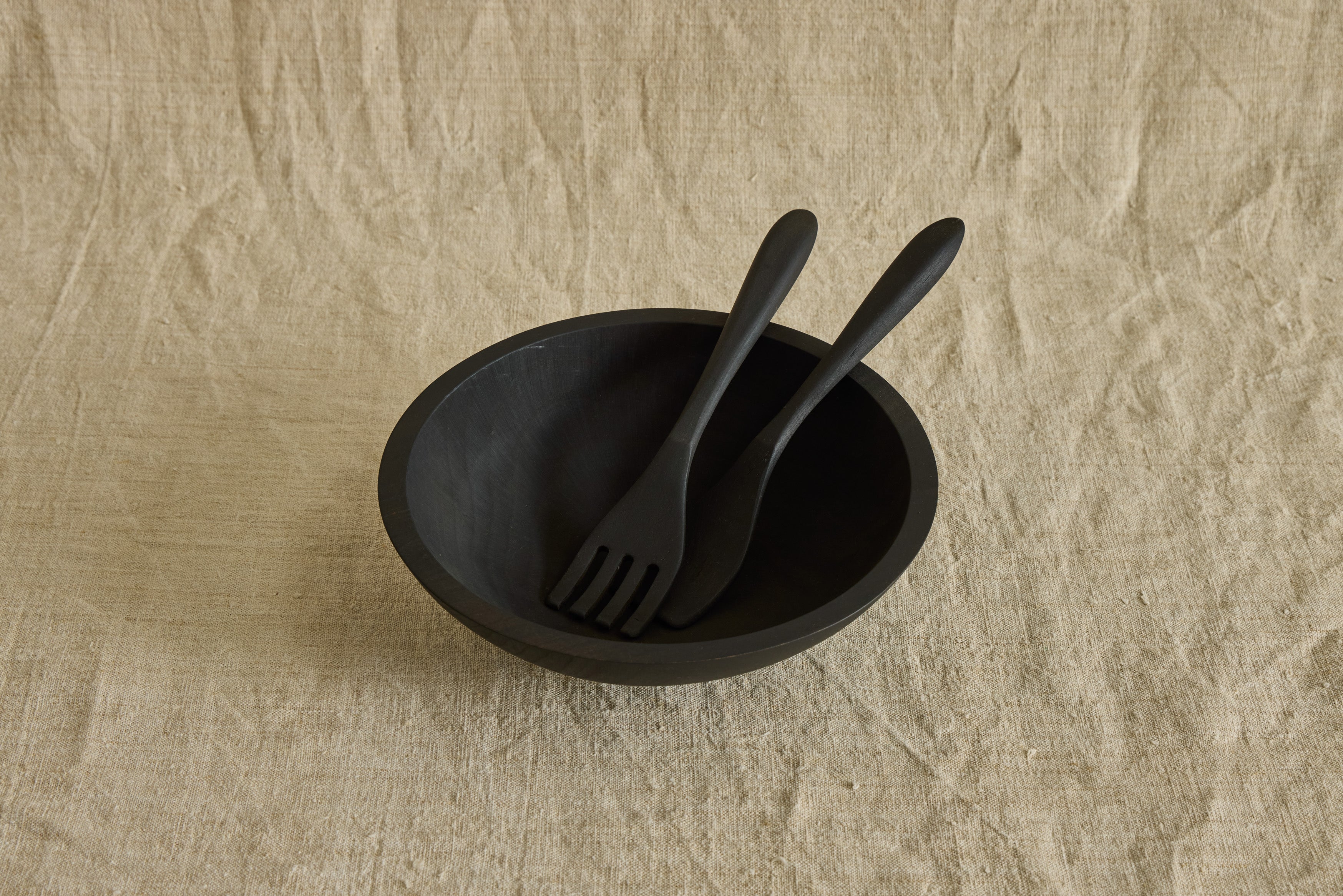 Ebonized Cherry Wood Utensil Set
