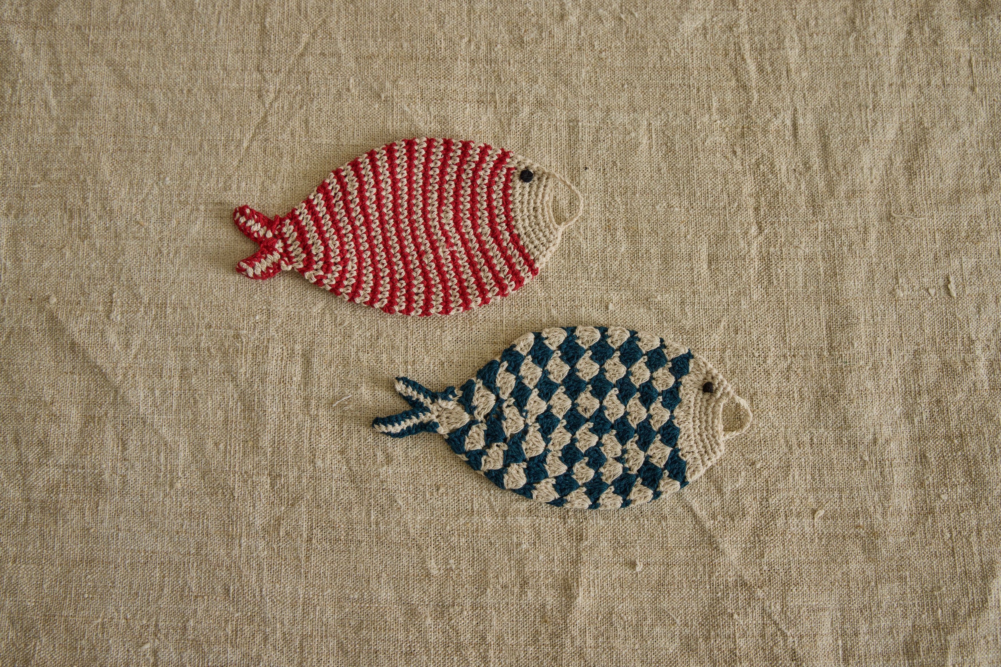 Tawashi Little Fish Dishcloths, Set of 2